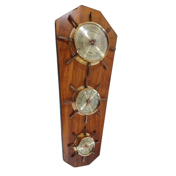 Jason Accents 96s Triple Barometer Hydrometer Thermometer Nautical